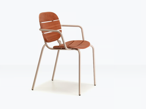 SI-SI WOOD - Steel and wood garden chair with armrests _ SCAB DESIGN